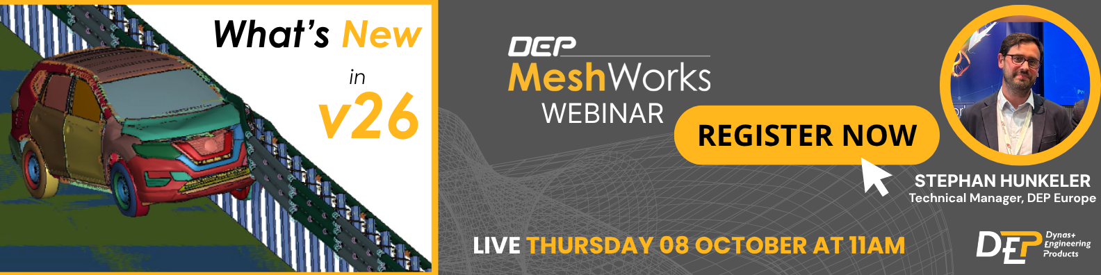 DEP MeshWorks Hexa Meshing Webinar — From CAD to High-Quality Hex Mesh in Record Time